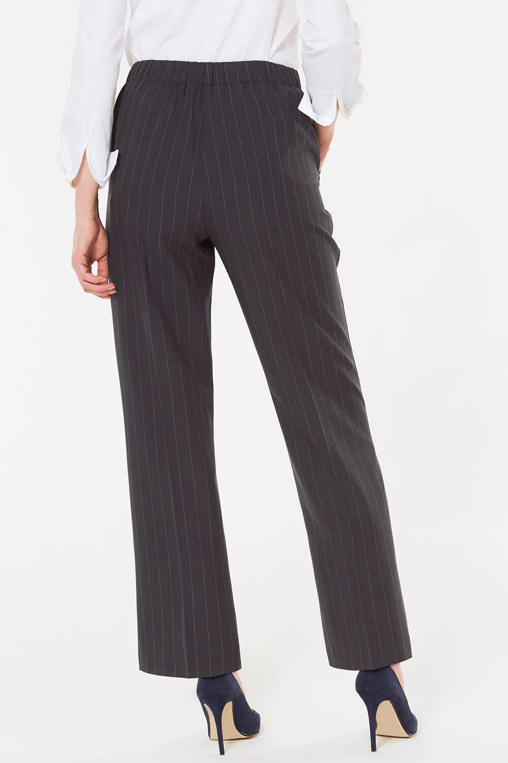 Elasticated Pull-On Striped Trousers