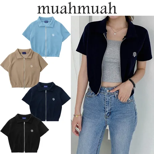 Street Style Short Sleeves Logo Cardigans - muahmuah