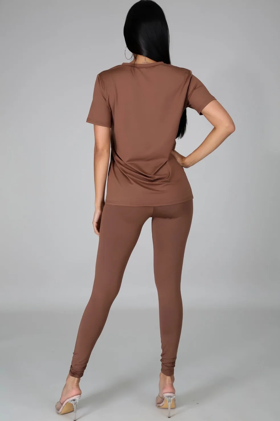 Structured V-Neck Top and Pants Set