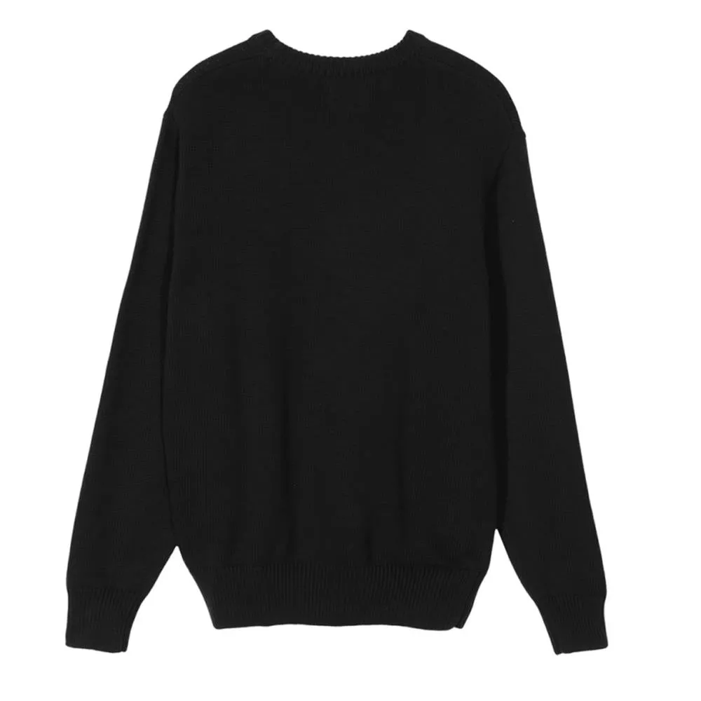 Stussy Curly Sweater Black White