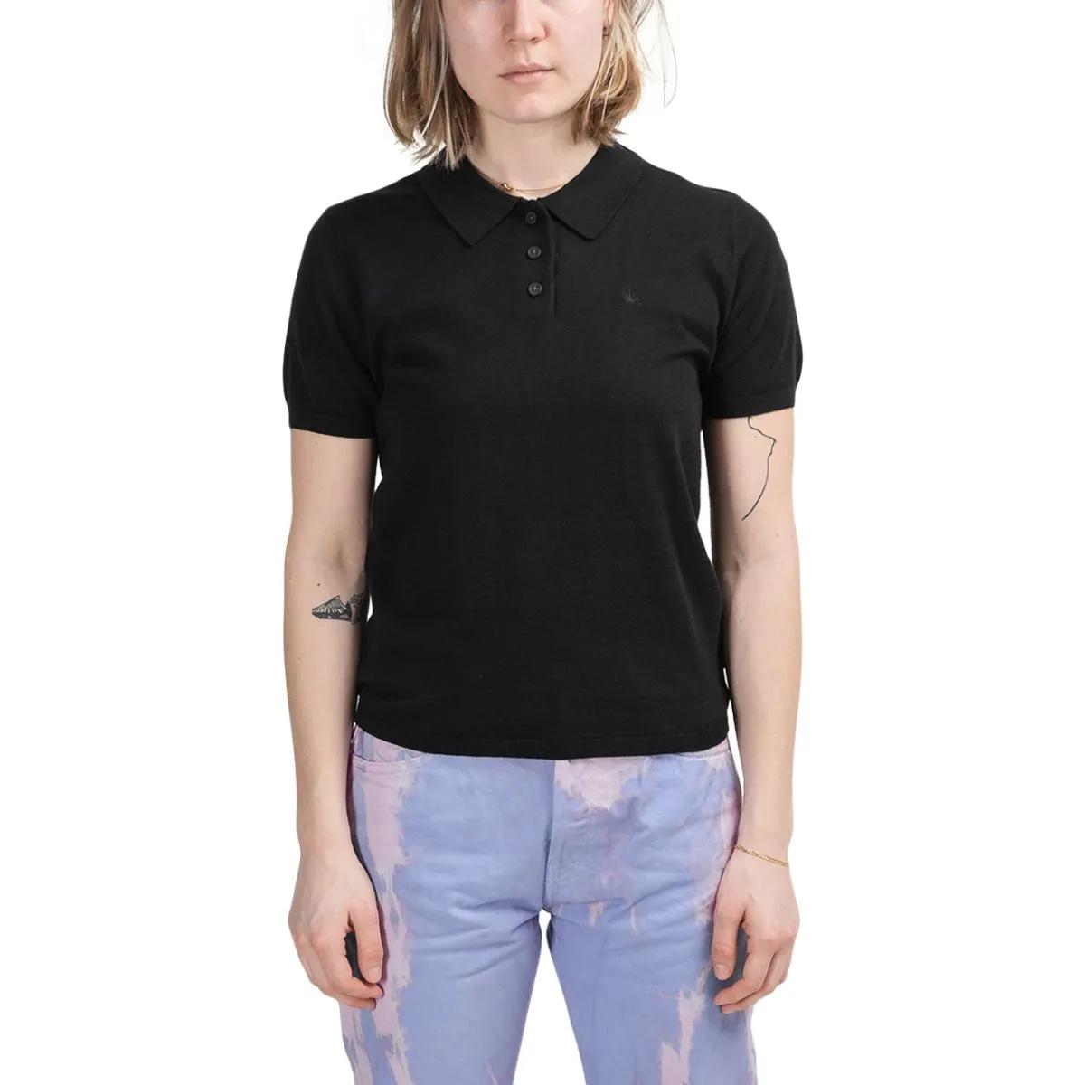 Stussy Women's Crown Polo Sweater Black