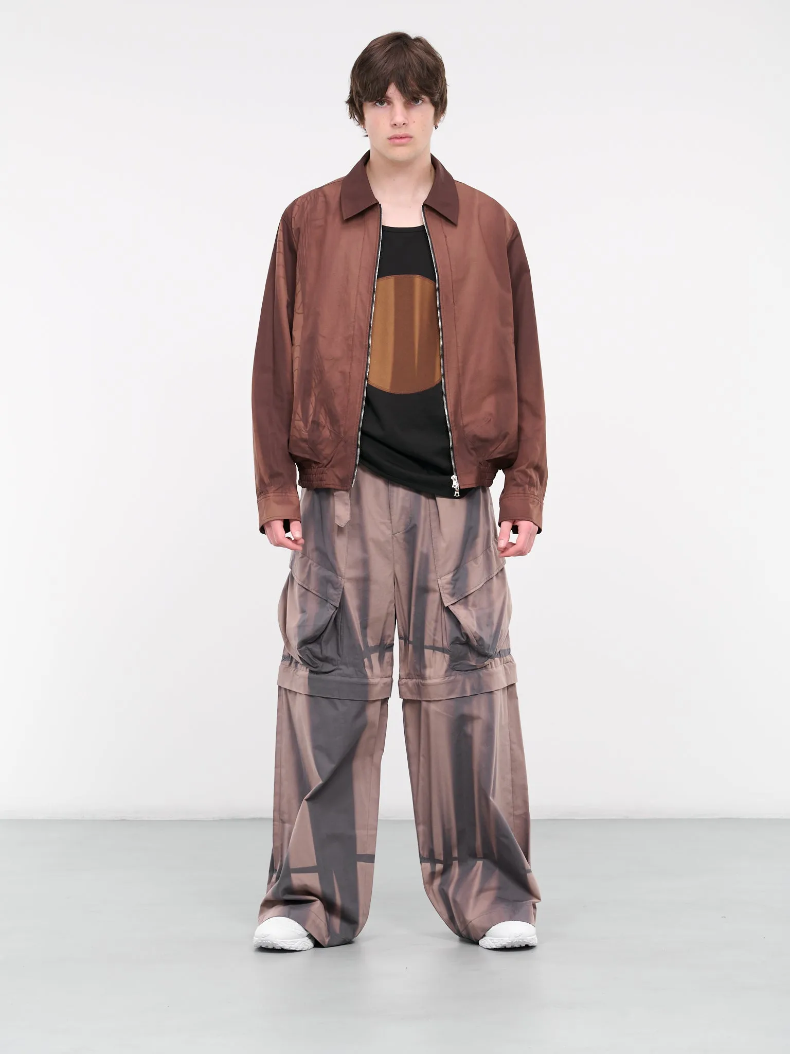 Sun-Bleached Darted Blouson (OU10-BROWN)
