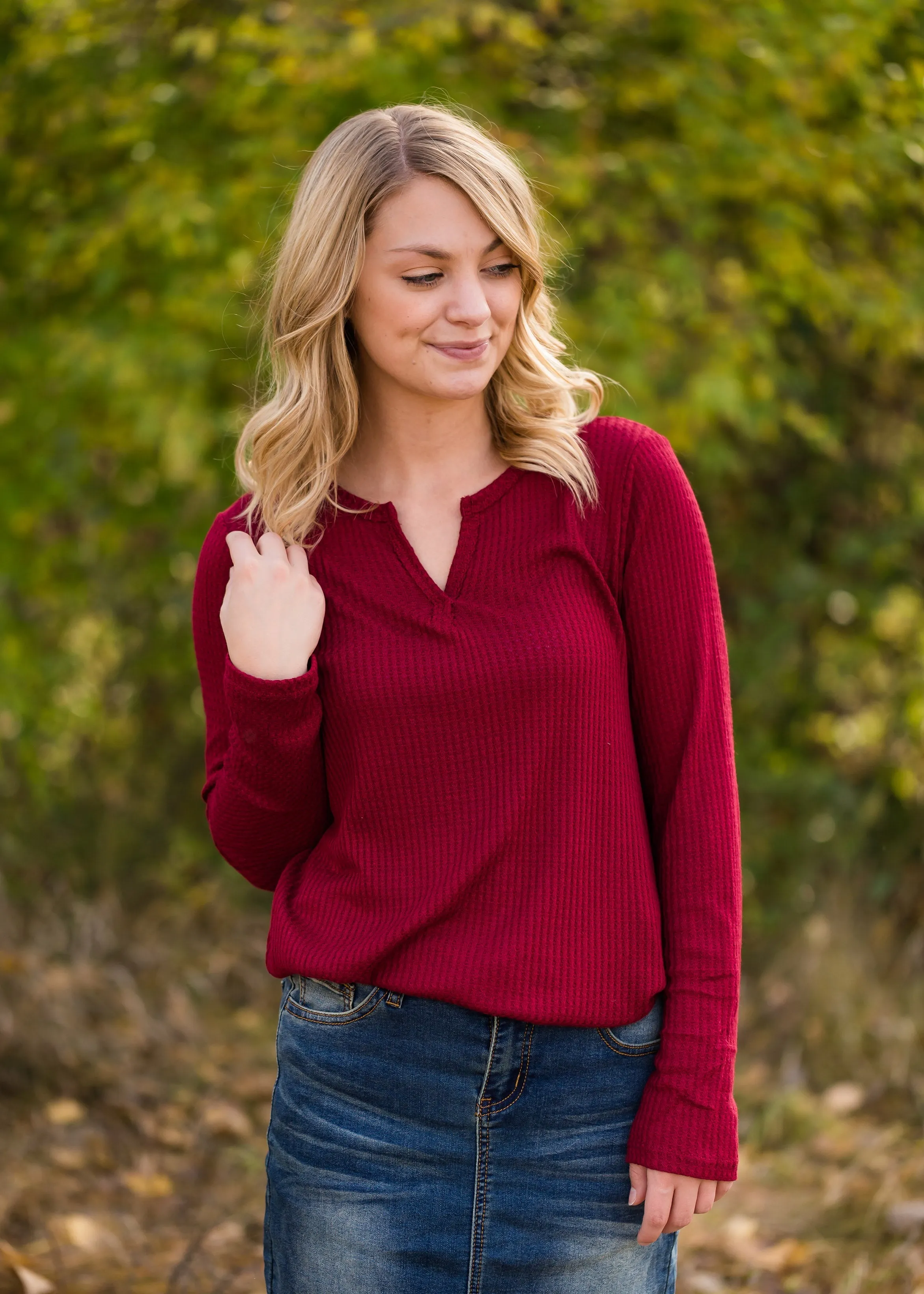 Super Soft Waffle Knit Top on Final Sale