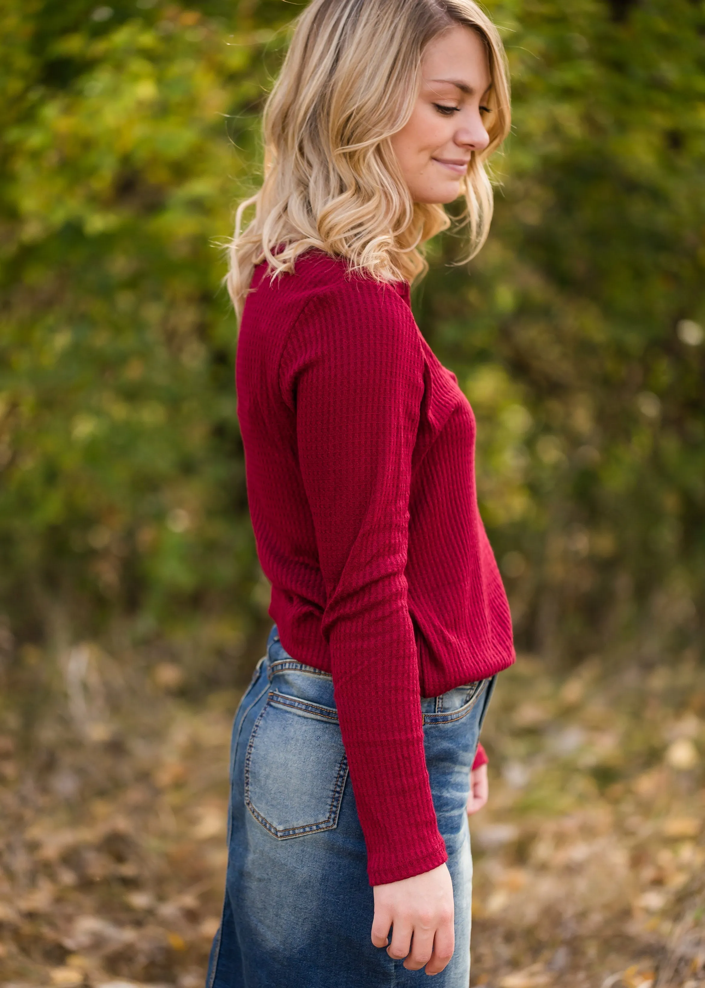 Super Soft Waffle Knit Top on Final Sale