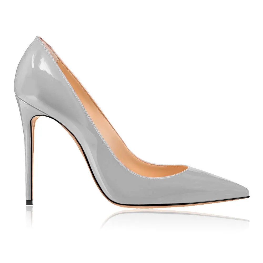 Swami Vernice Grigio 100mm high heels