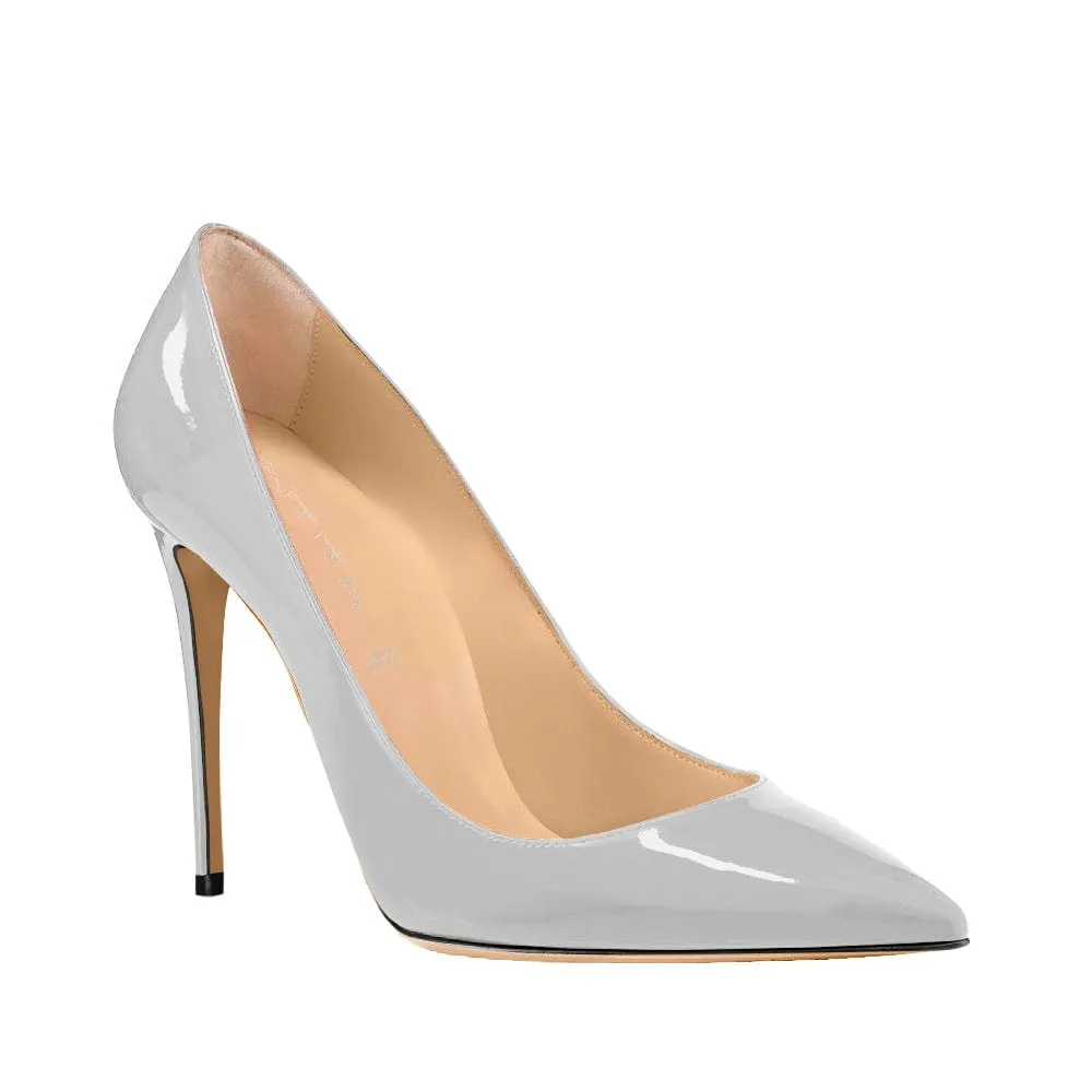 Swami Vernice Grigio 100mm high heels