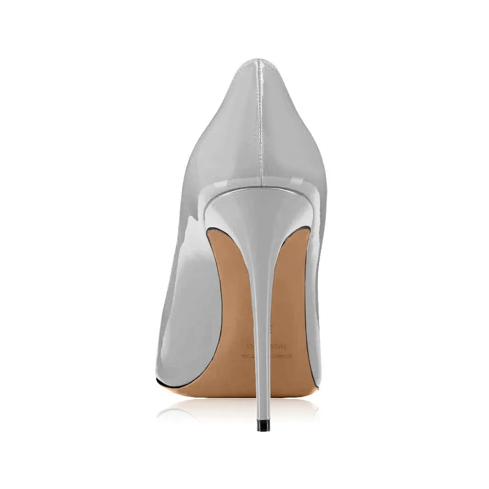 Swami Vernice Grigio 100mm high heels