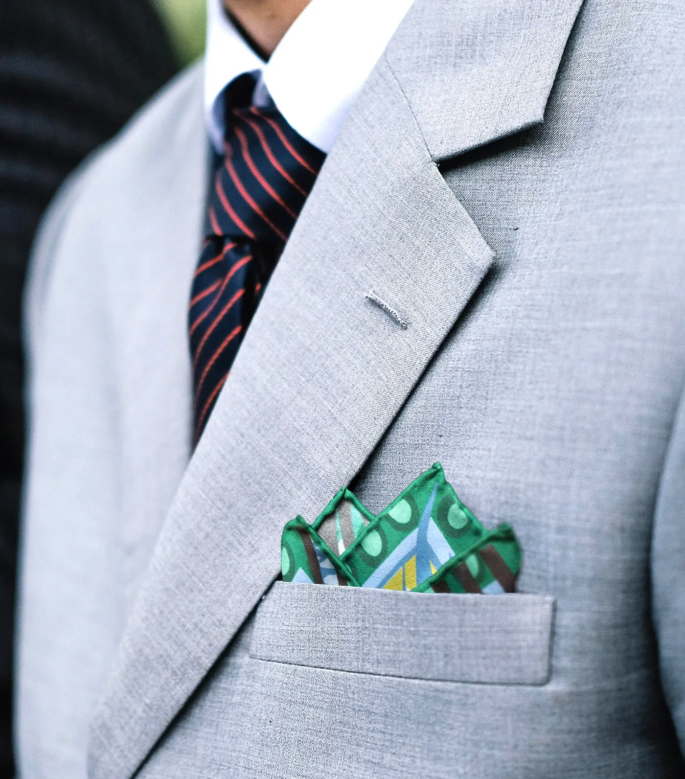 Blue Tarsier Pocket Square No Evil