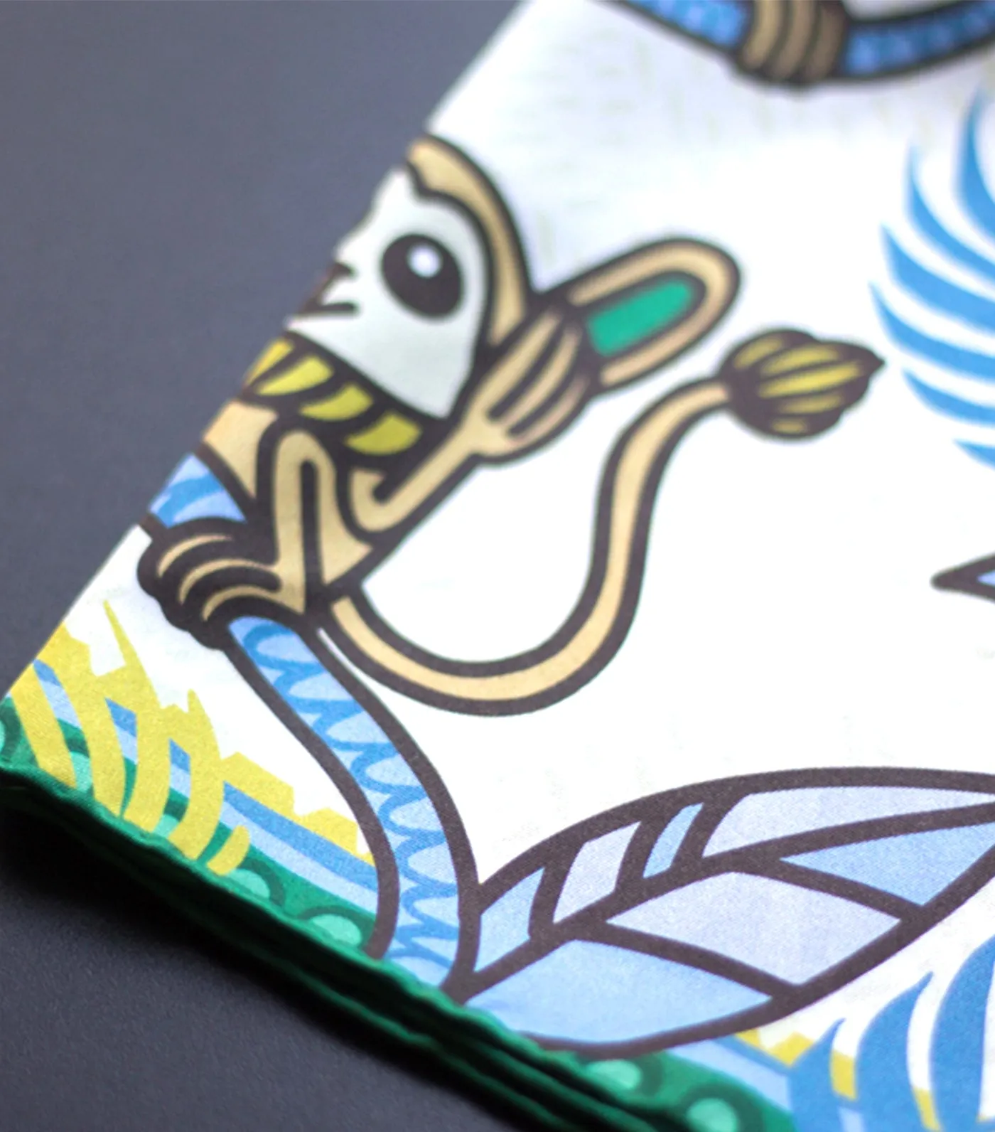 Blue Tarsier Pocket Square No Evil