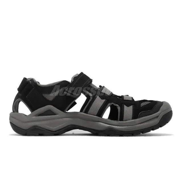 Teva omnium 2 black grey men outdoors trail water shoes sandals 1019180-blk