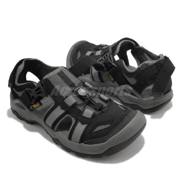 Teva omnium 2 black grey men outdoors trail water shoes sandals 1019180-blk