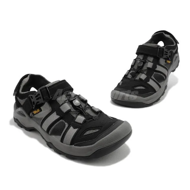 Teva omnium 2 black grey men outdoors trail water shoes sandals 1019180-blk