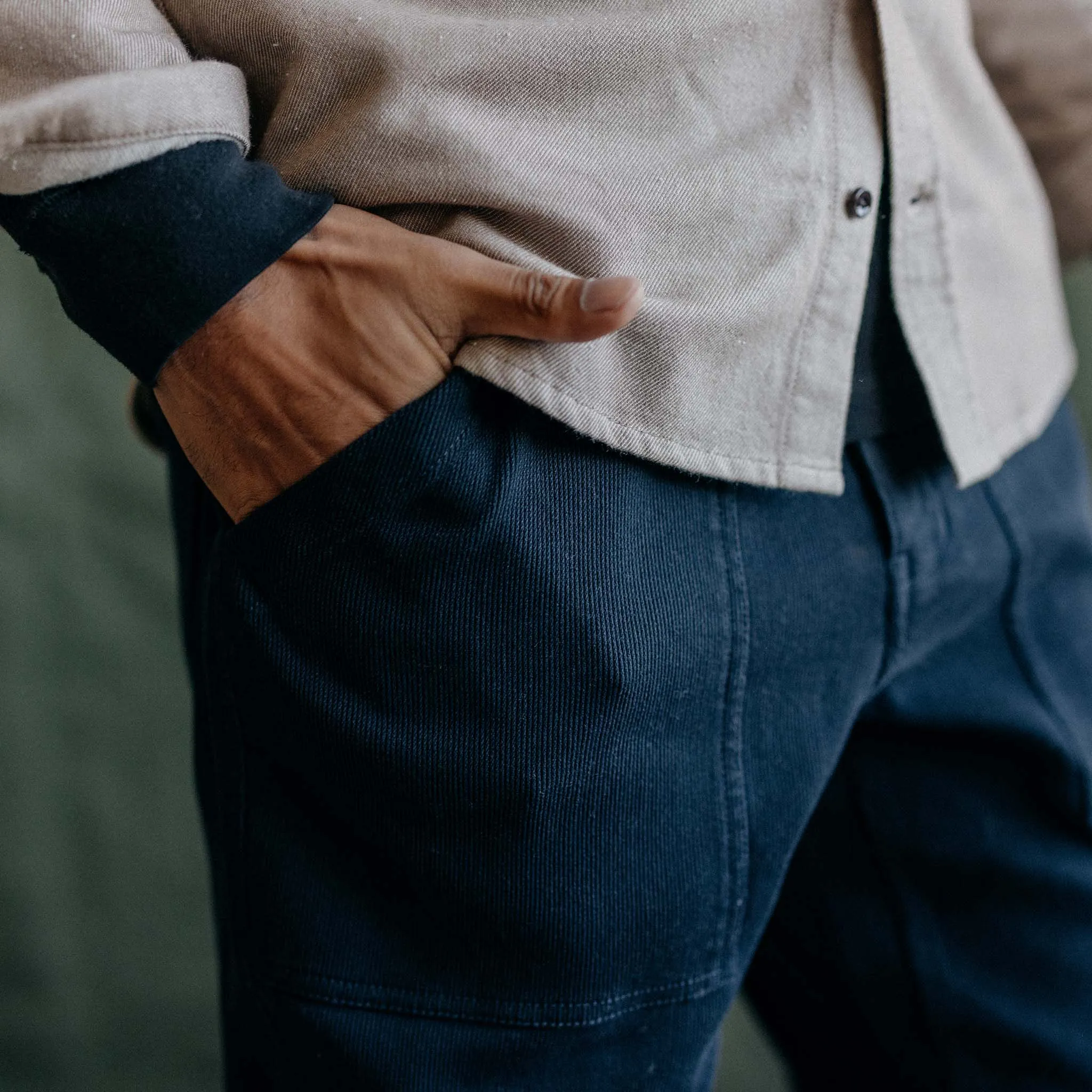 Dark Navy Bedford Cord Trail Pant