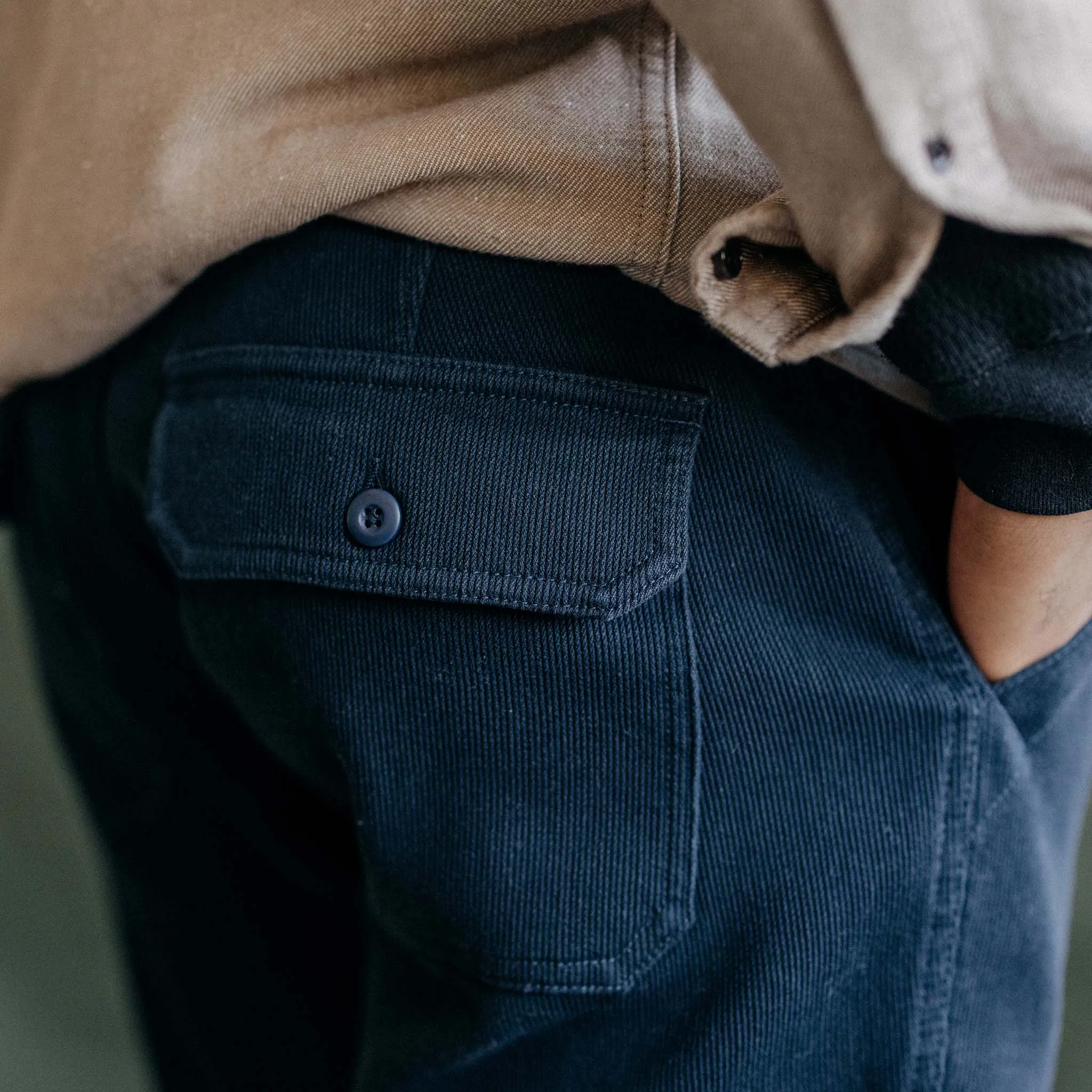 Dark Navy Bedford Cord Trail Pant