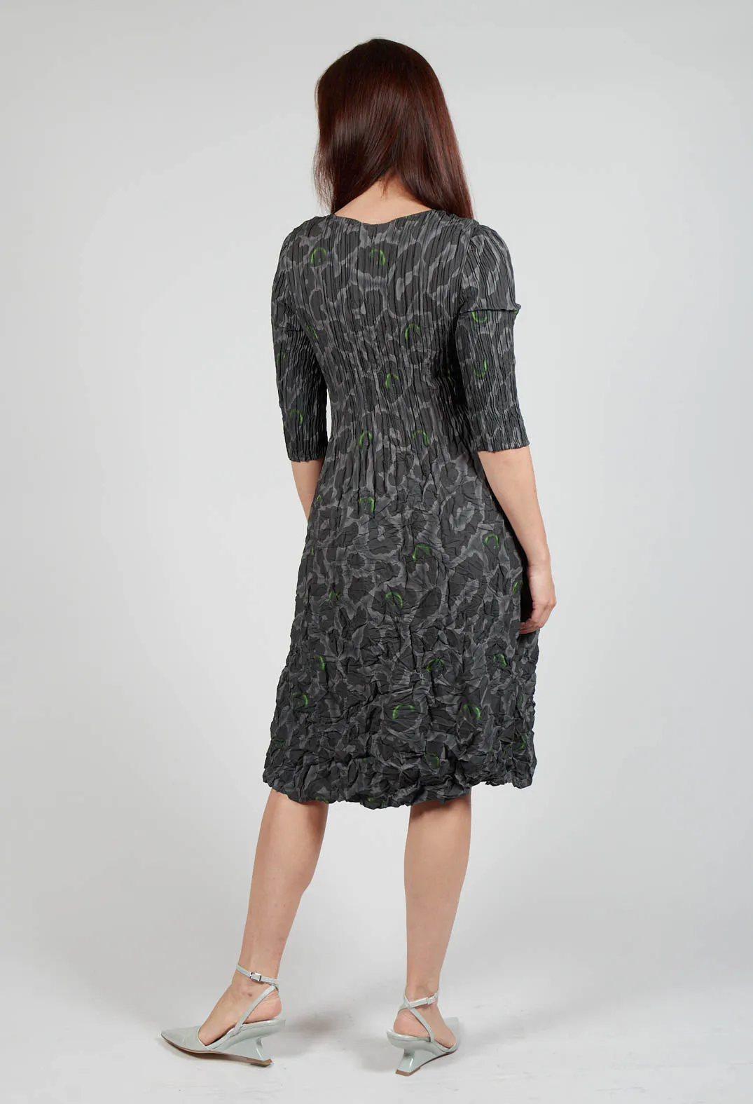 Eye of the Panther Three Quarter Sleeve Smash Dress