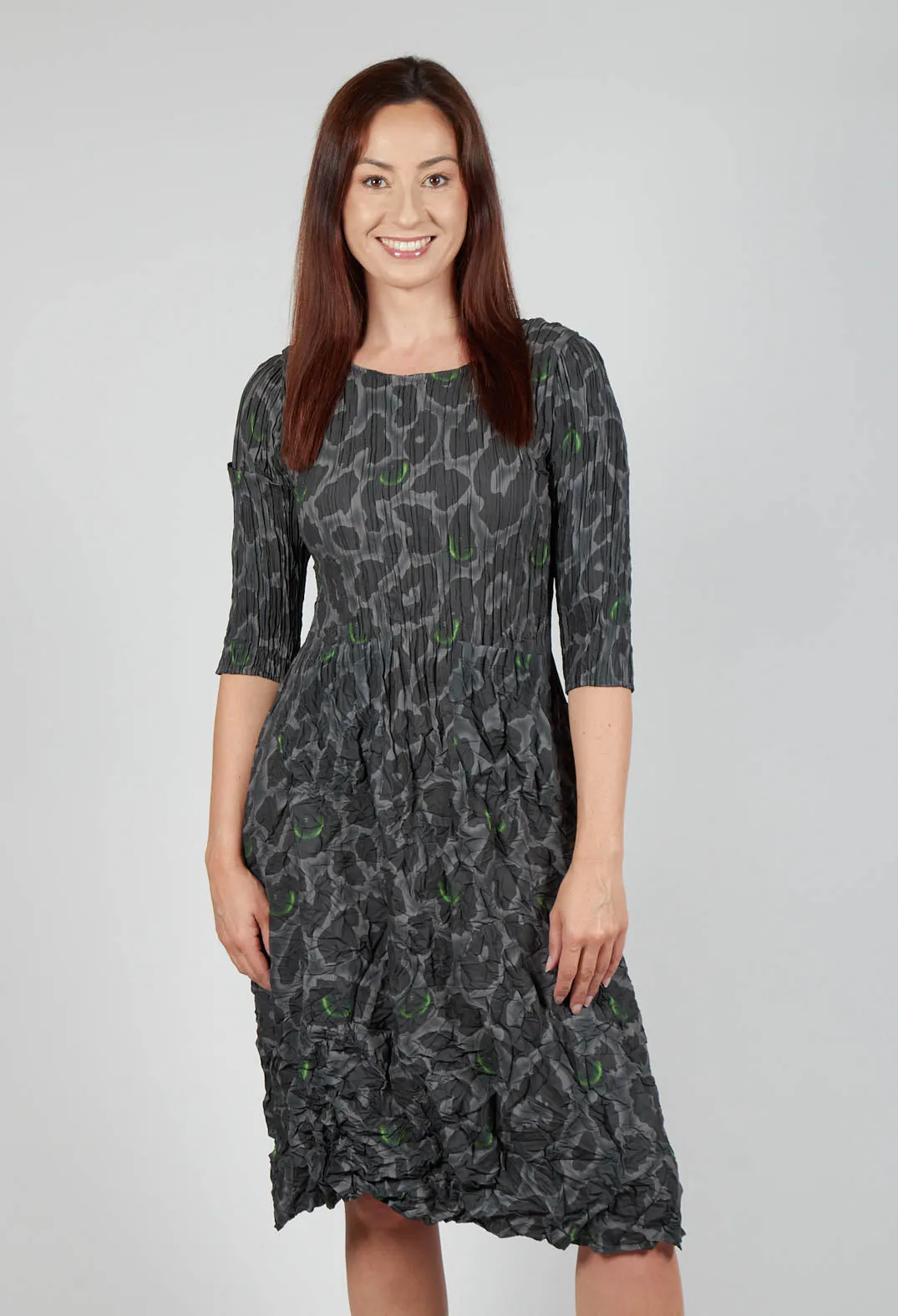 Eye of the Panther Three Quarter Sleeve Smash Dress