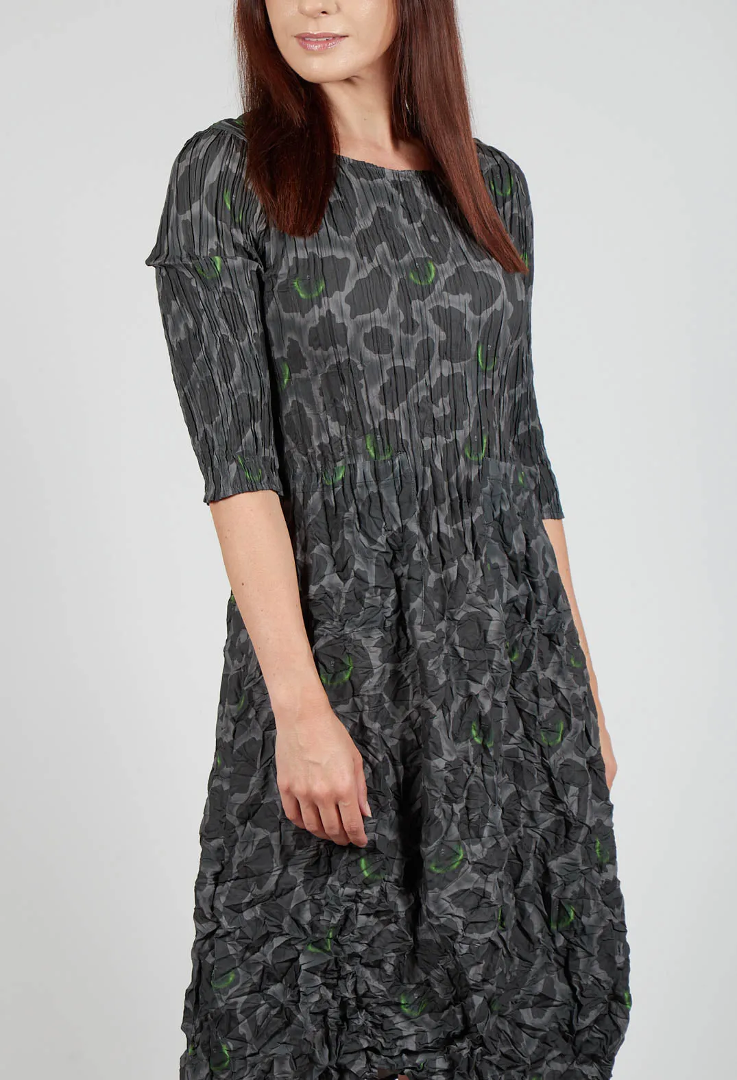 Eye of the Panther Three Quarter Sleeve Smash Dress