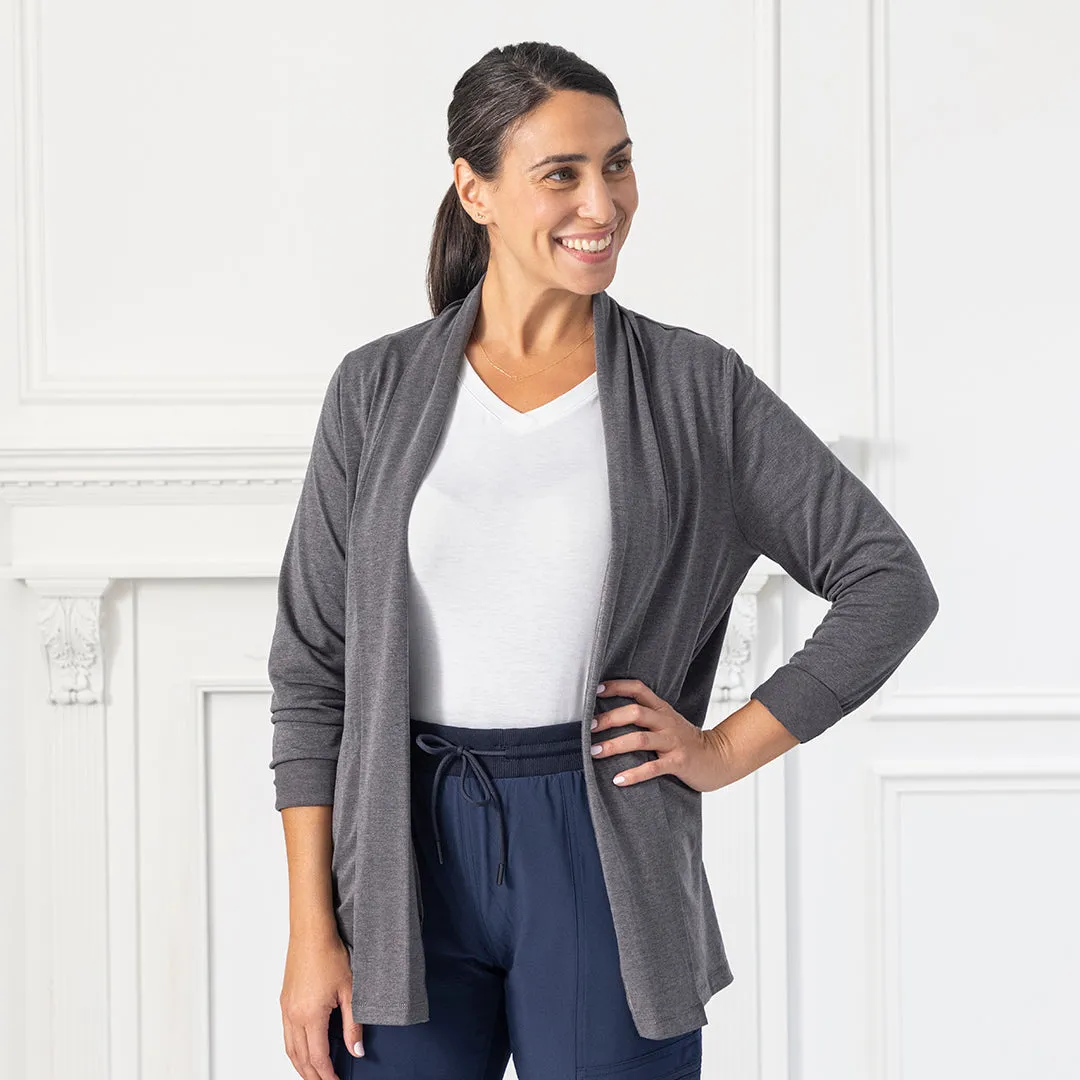 Knit Cardigan in Hurricane Grey - Standard Fit