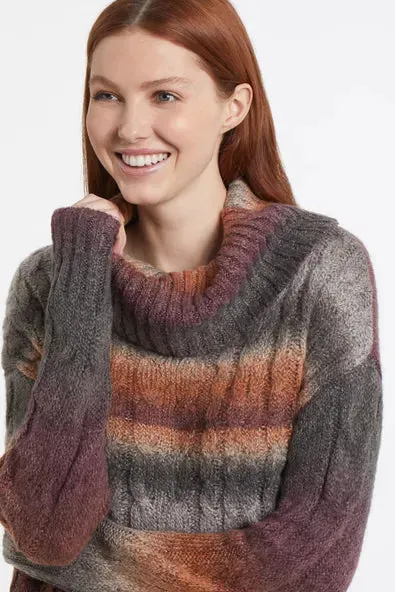 Tribal Space Dye Cowl Neck Sweater Women's