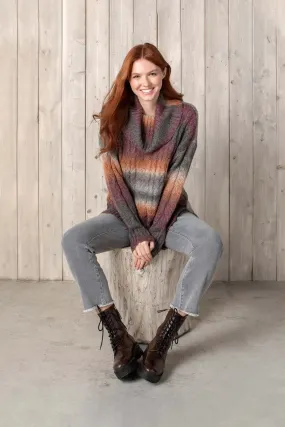 Tribal Space Dye Cowl Neck Sweater Women's