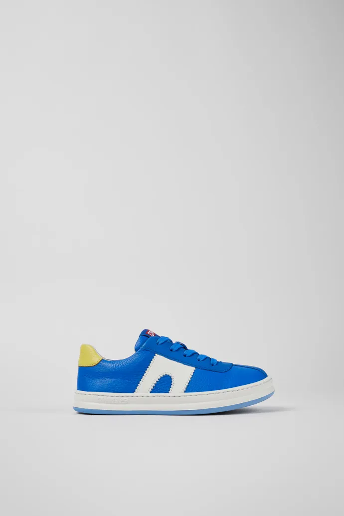 Blue Leather Twin Sneakers