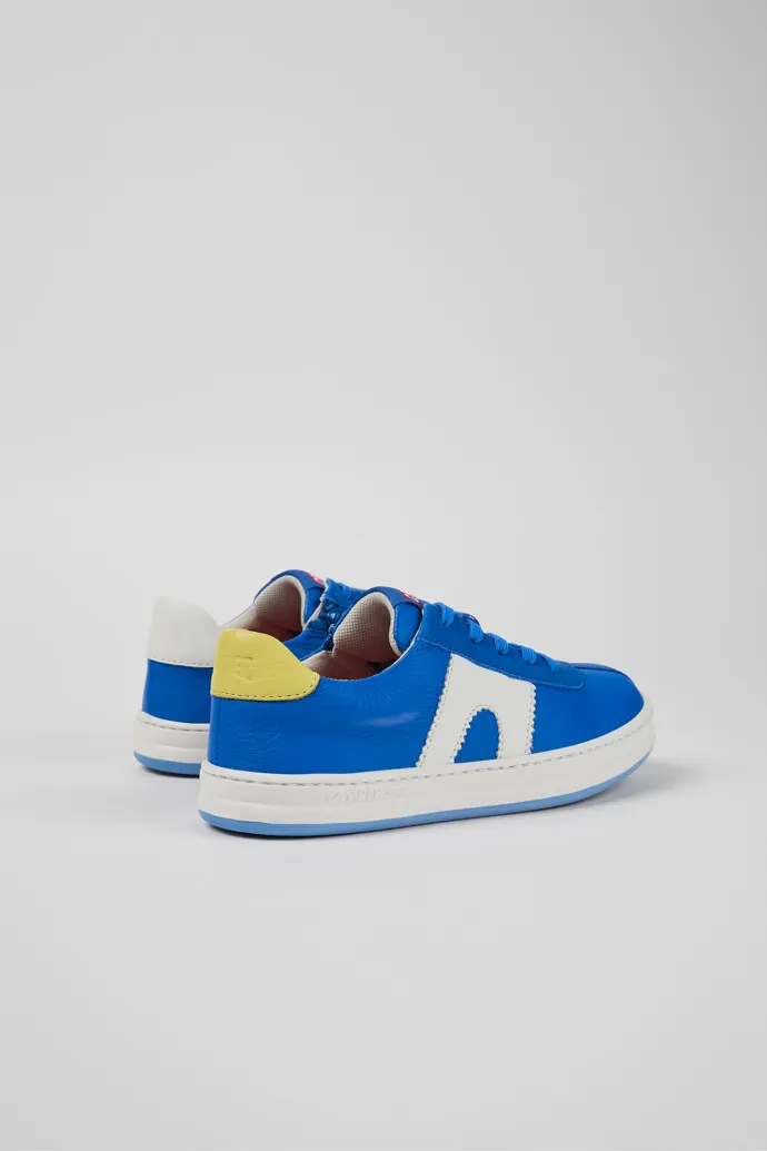 Blue Leather Twin Sneakers