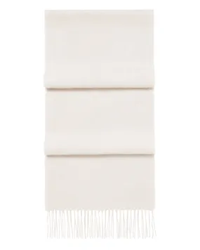 Woven Cashmere Scarf White