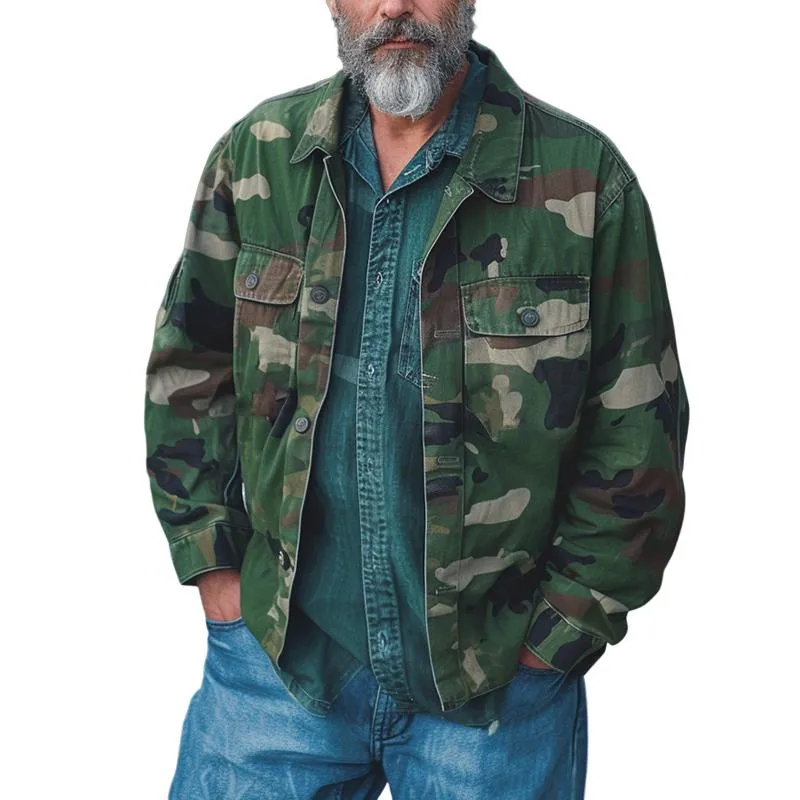 Vintage Camo Jacket for Men