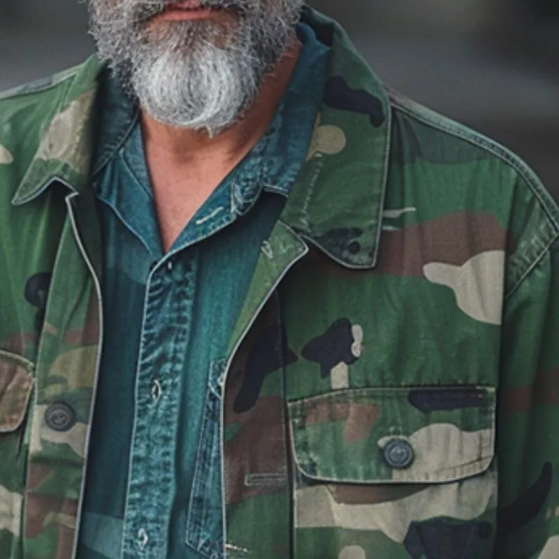 Vintage Camo Jacket for Men