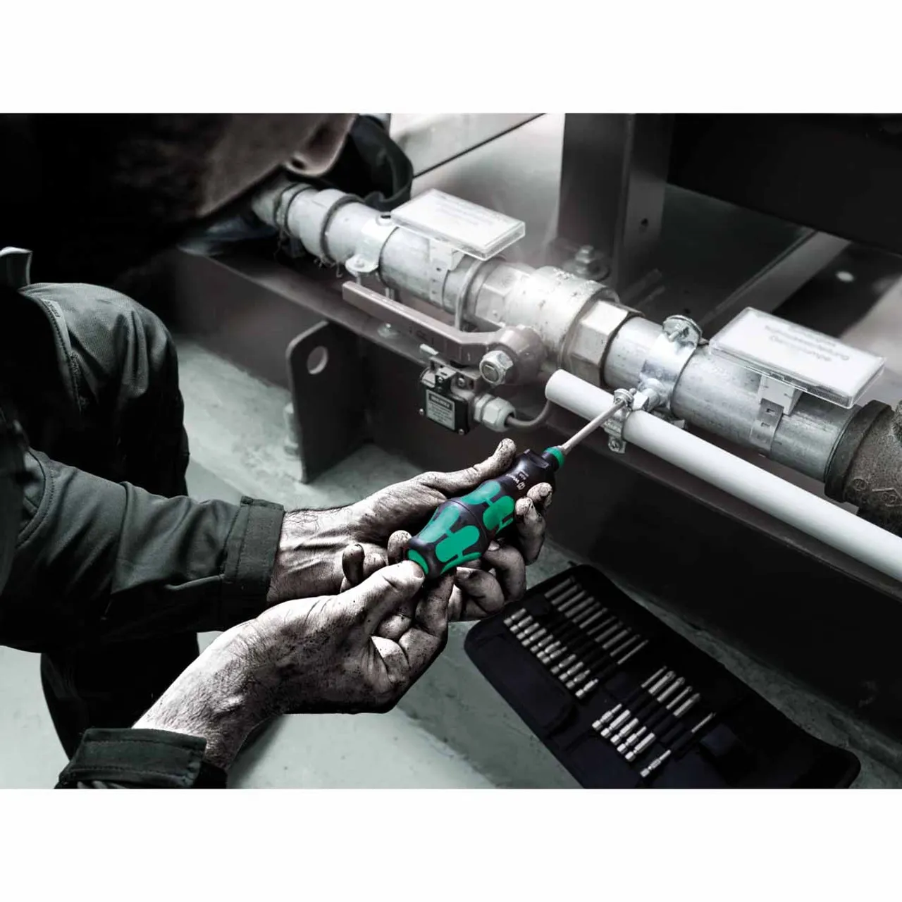 Wera 05057482001 Kraftform Kompakt Turbo Screwdriver Kit (19 Pieces)