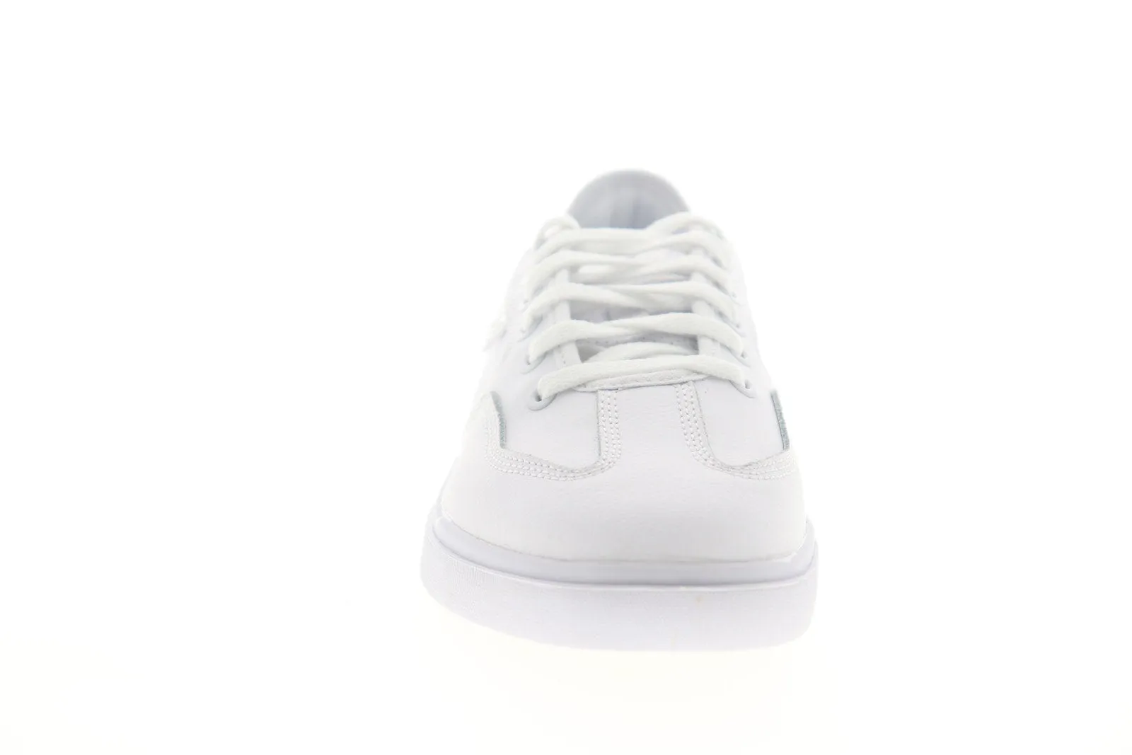 White Leather Lace-Up Skate Sneakers for Men - DC Vestrey ADYS100444