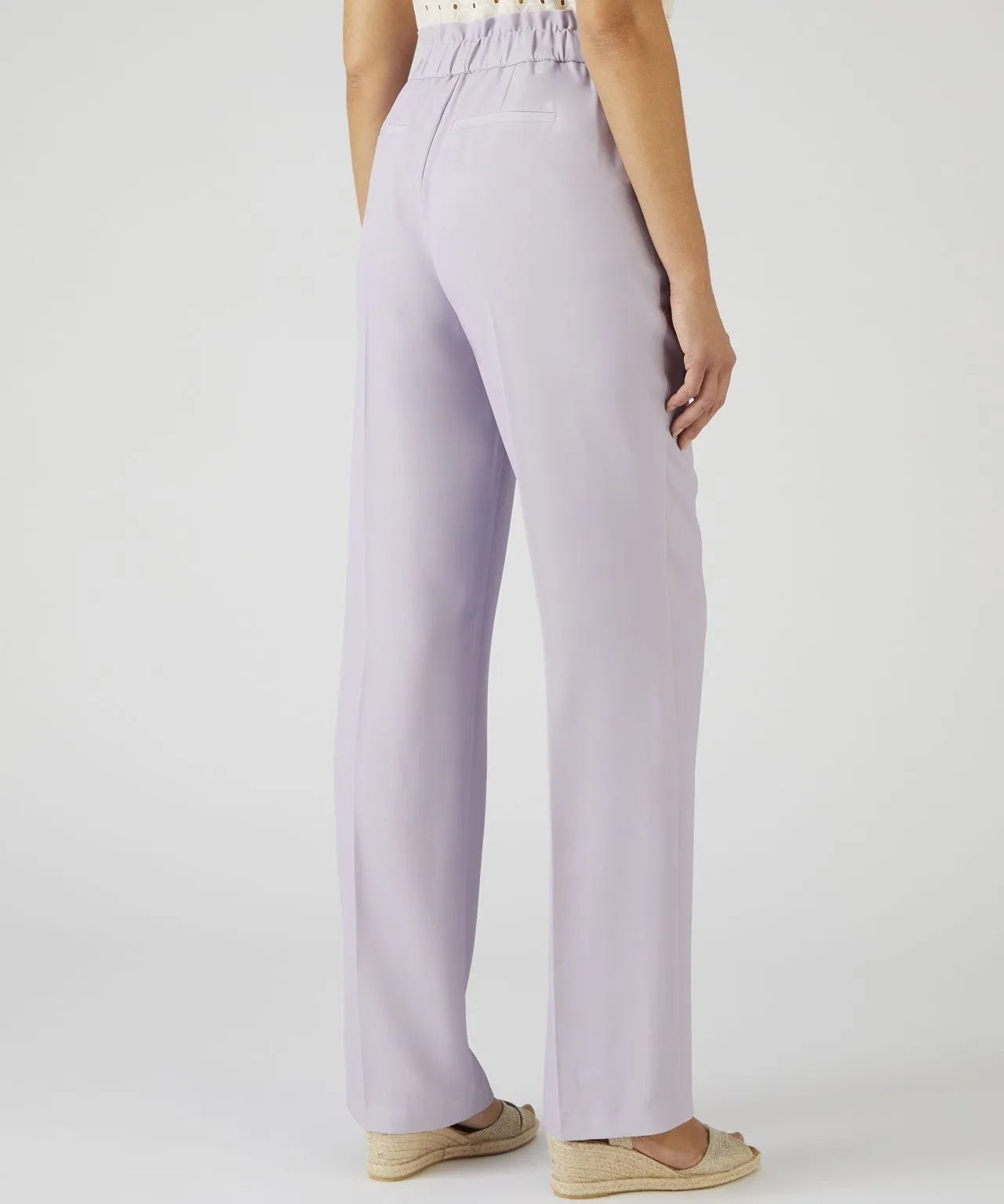 Wide-leg Pull-On Pants