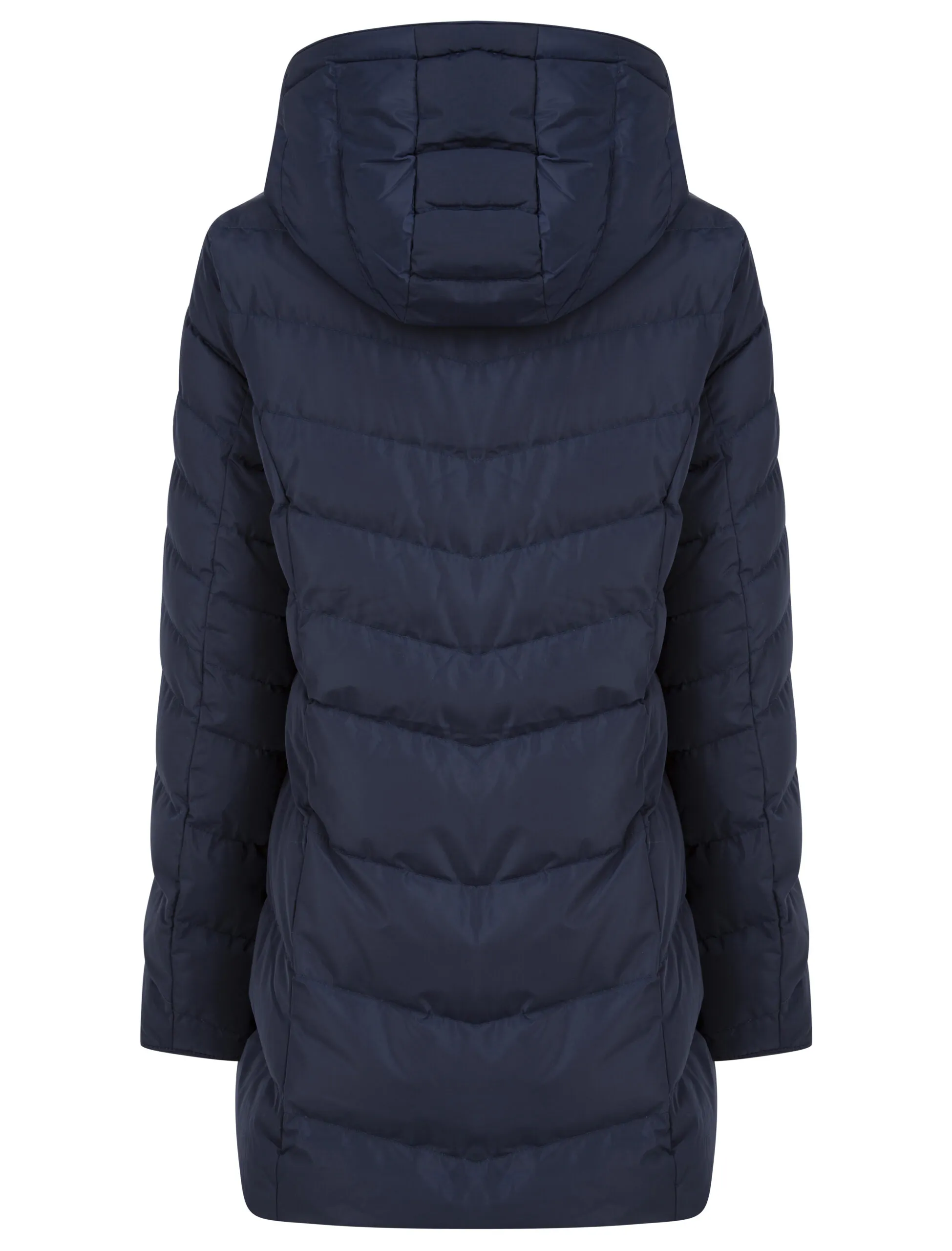 Women's Hooded Mid-Length Padded Quilted Coat