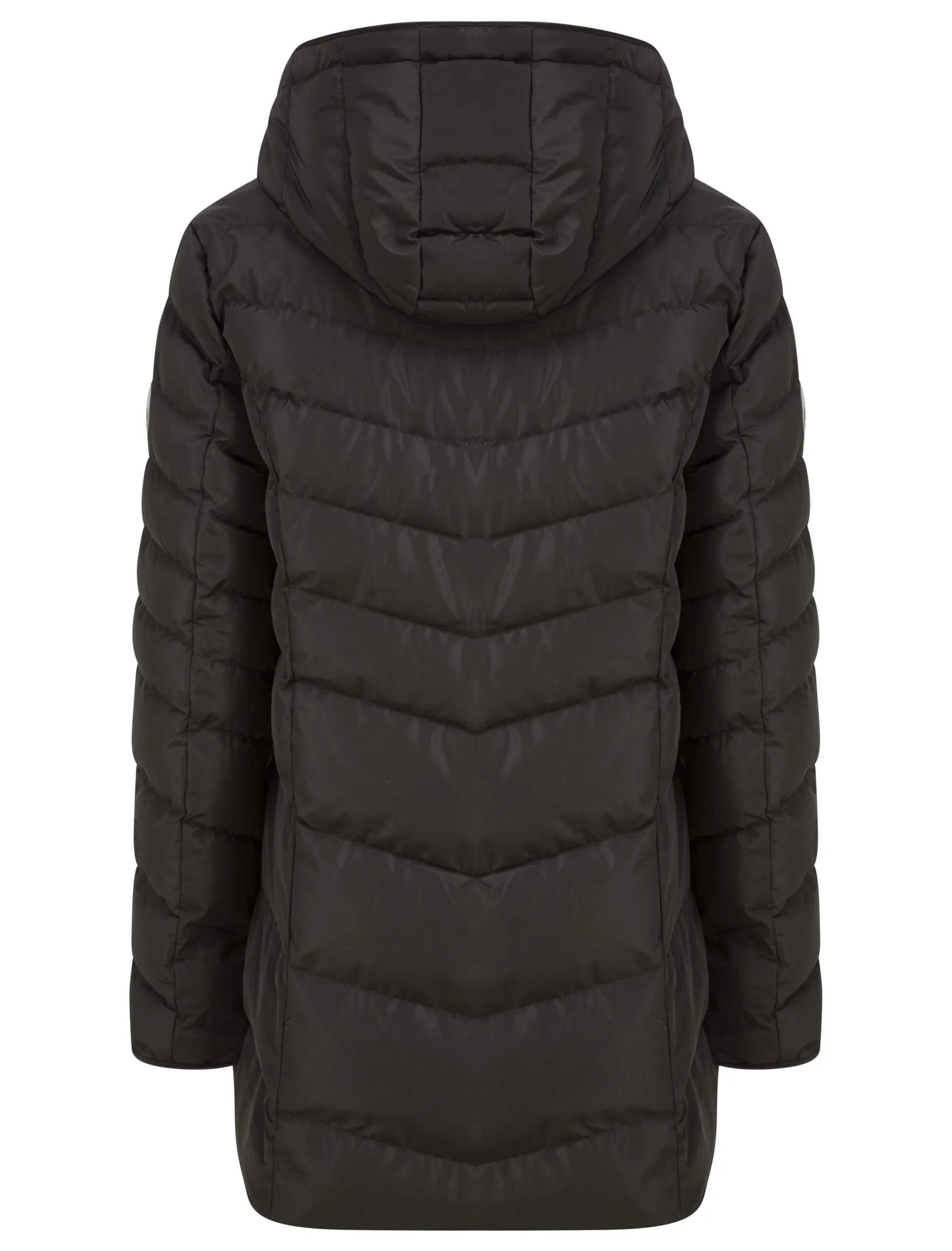 Women's Hooded Mid-Length Padded Quilted Coat