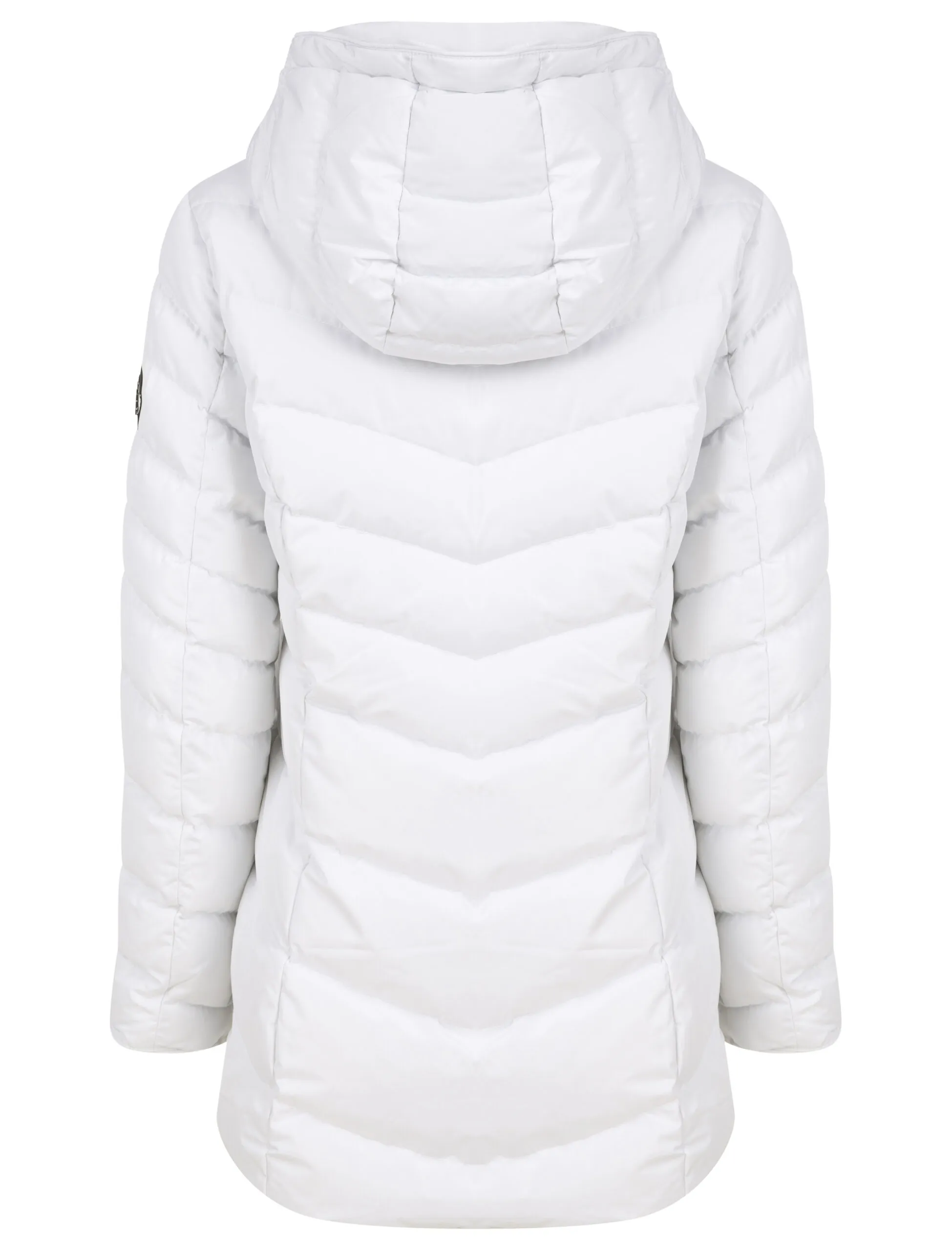 Women's Hooded Mid-Length Padded Quilted Coat