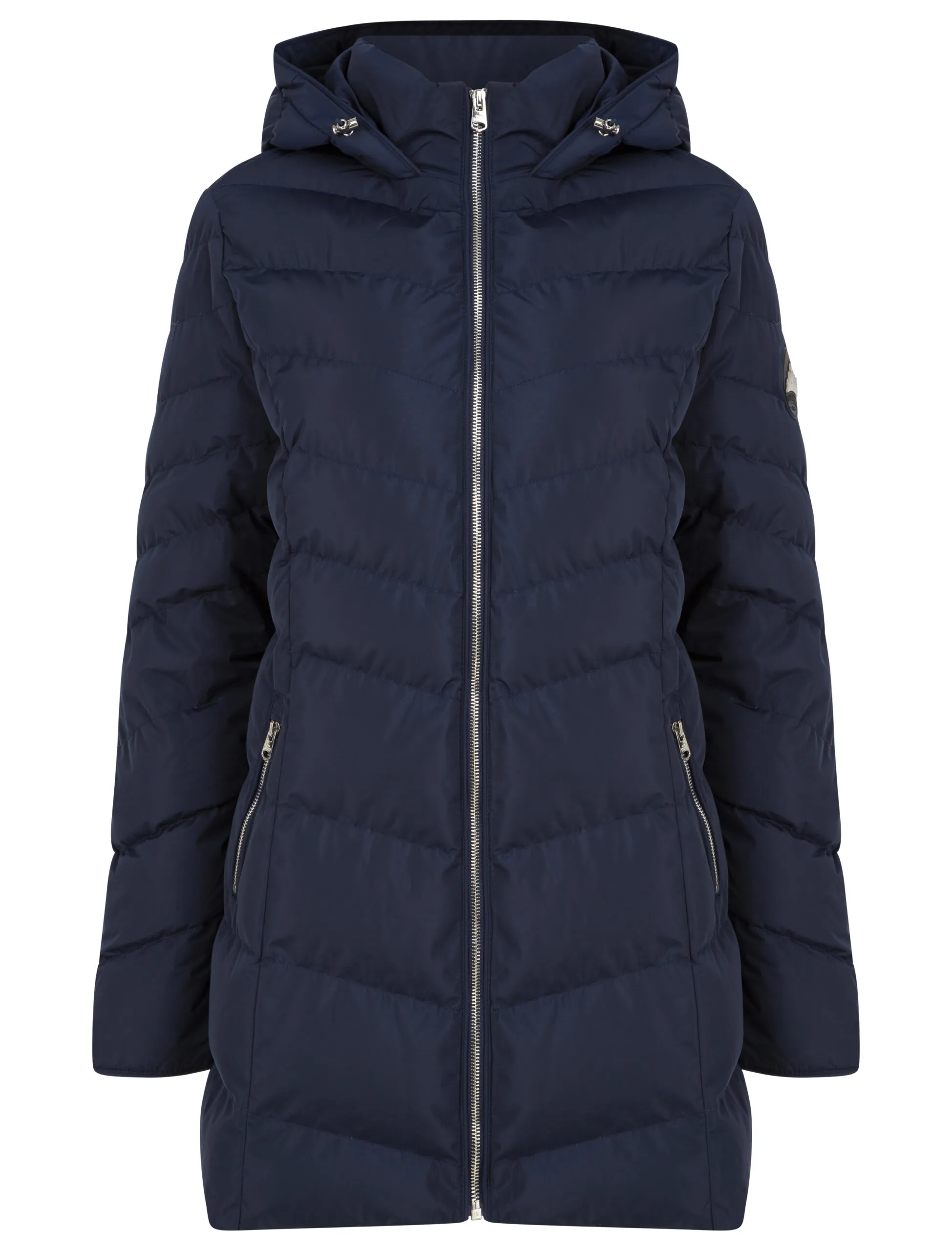 Women's Hooded Mid-Length Padded Quilted Coat