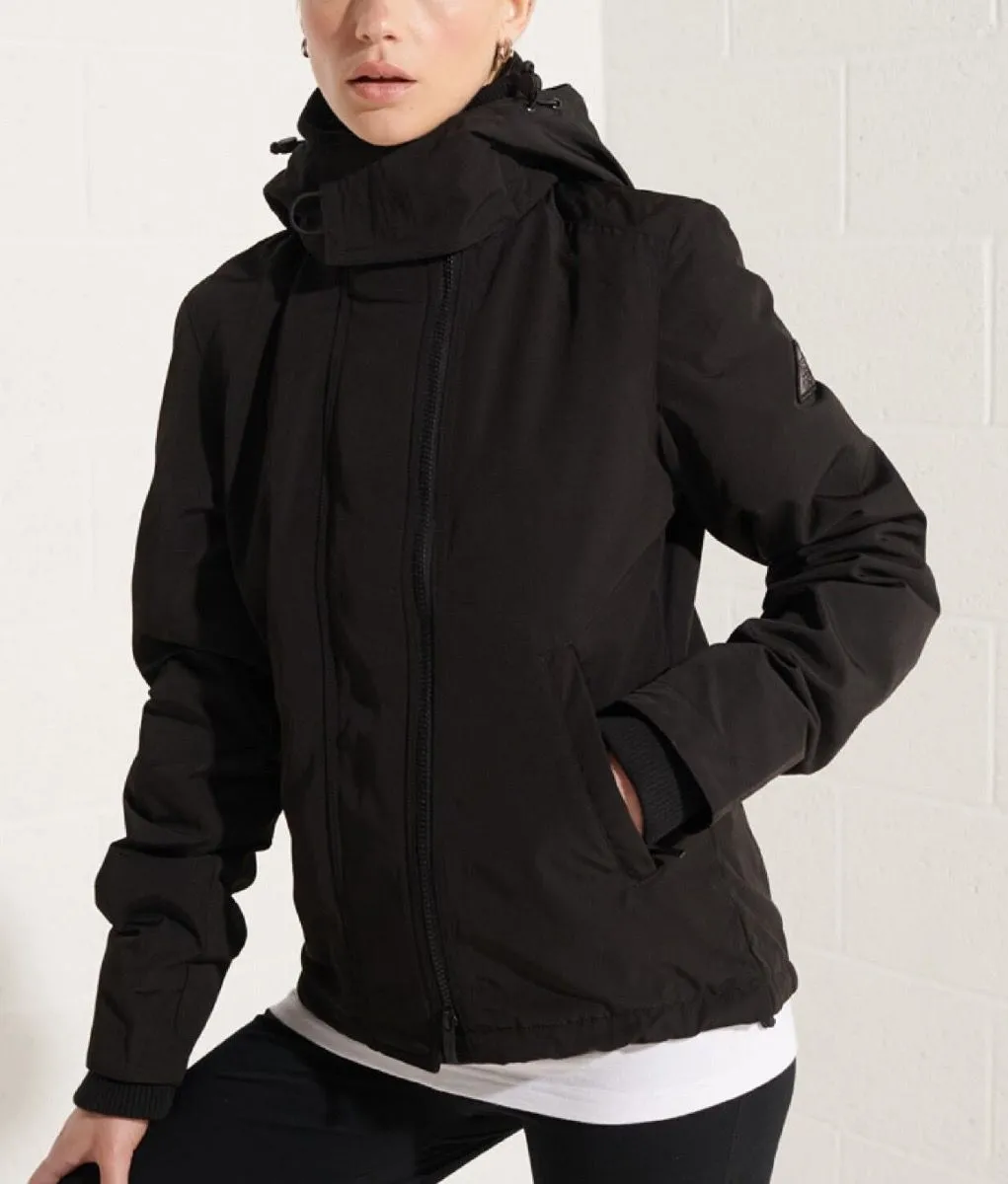 Women's Black Ottoman Windcheater Jacket by Superdry