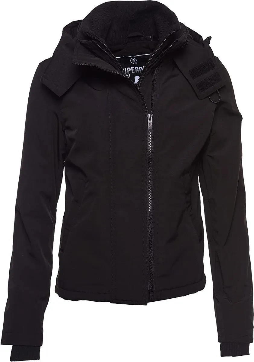 Women's Black Ottoman Windcheater Jacket by Superdry