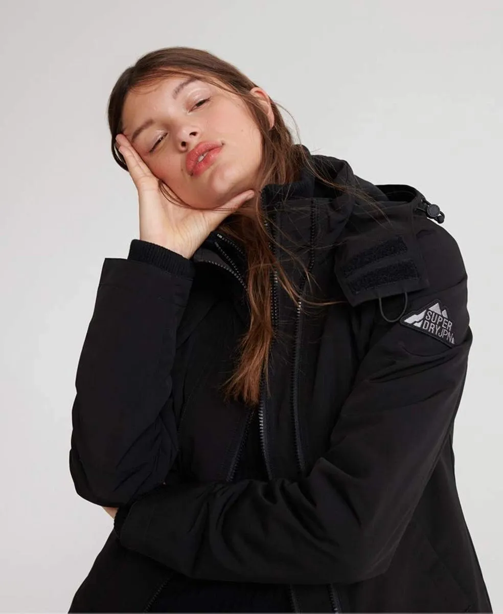 Women's Black Ottoman Windcheater Jacket by Superdry