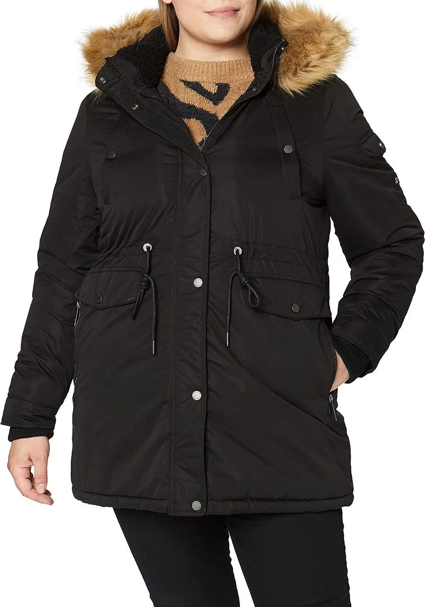 Women's Black Parka Jacket by Superdry