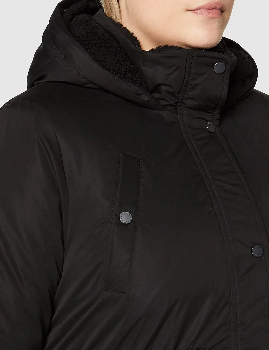 Women's Black Parka Jacket by Superdry