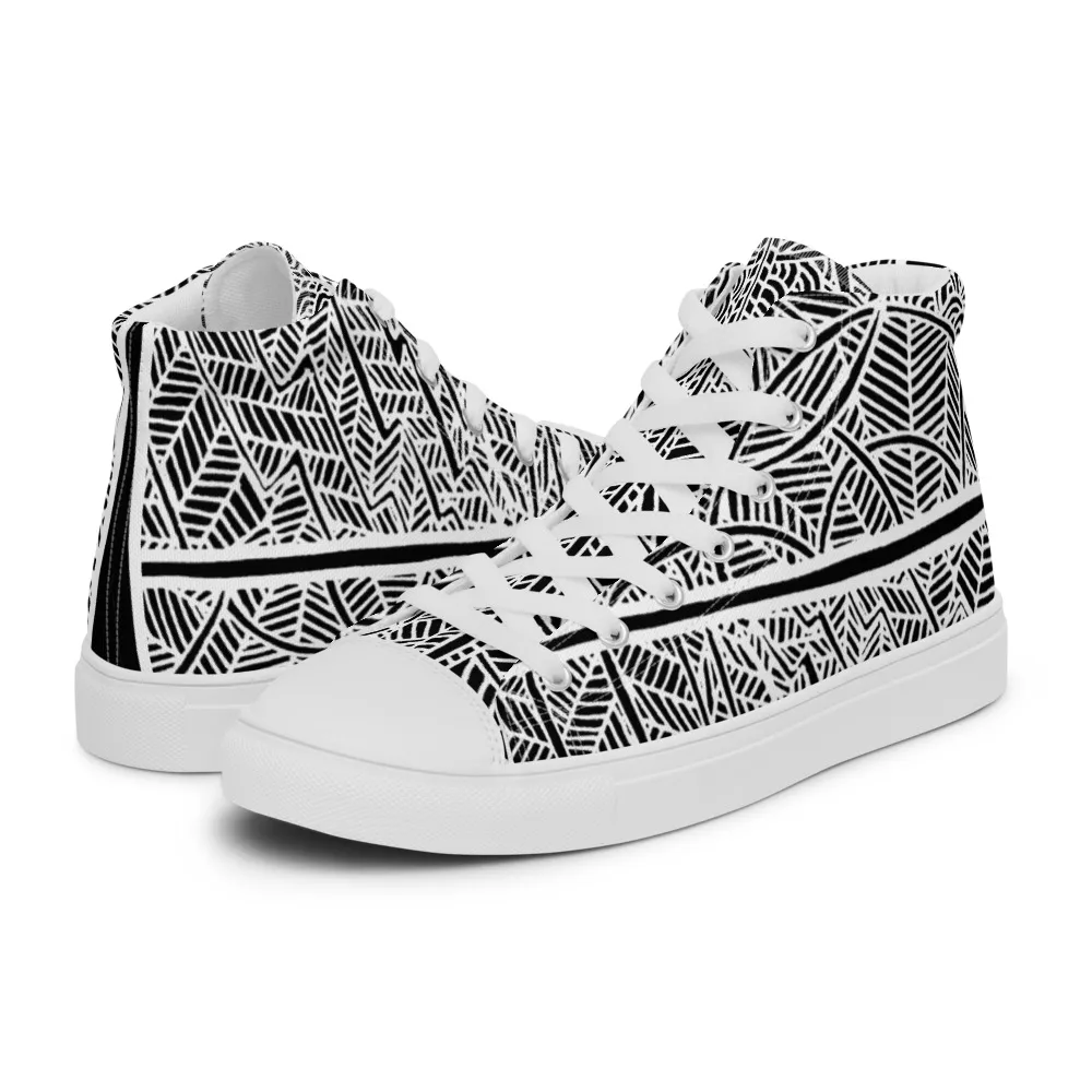 Rain Over Barton Springs High Top Canvas Shoes for Women