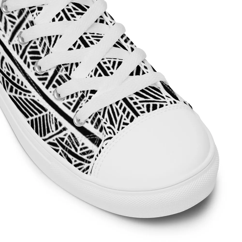 Rain Over Barton Springs High Top Canvas Shoes for Women