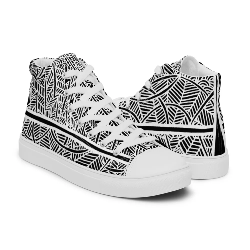 Rain Over Barton Springs High Top Canvas Shoes for Women