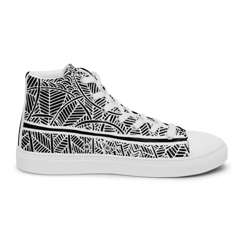 Rain Over Barton Springs High Top Canvas Shoes for Women