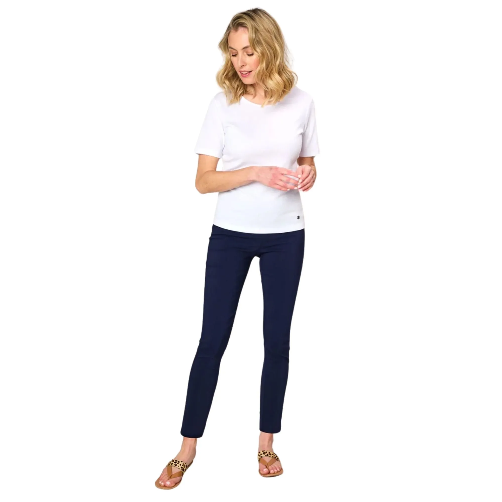 Women's Jean Style Bengaline Trousers Regular Leg