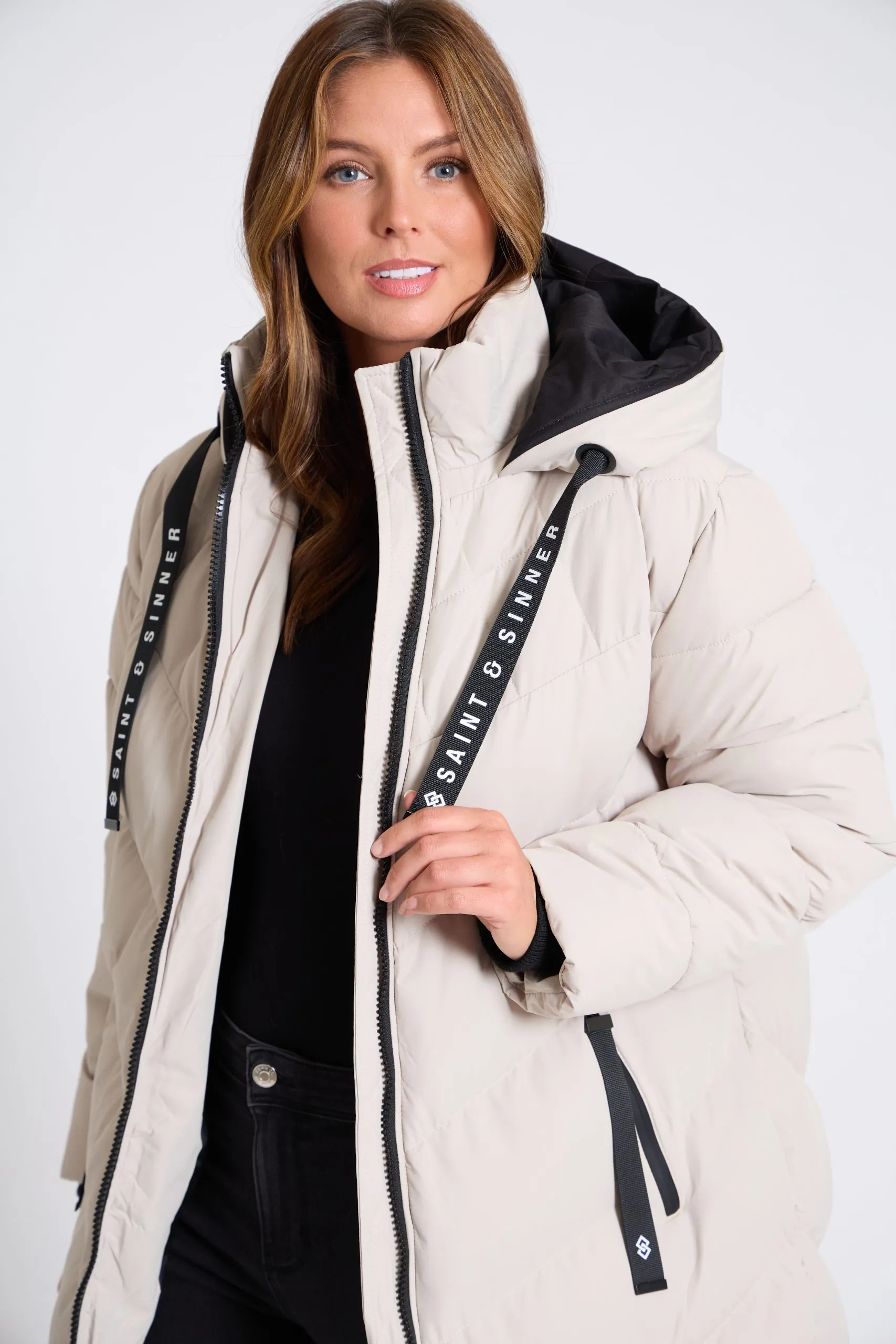 Women's Oversized Padded Oyster Long Hooded Winter Coat