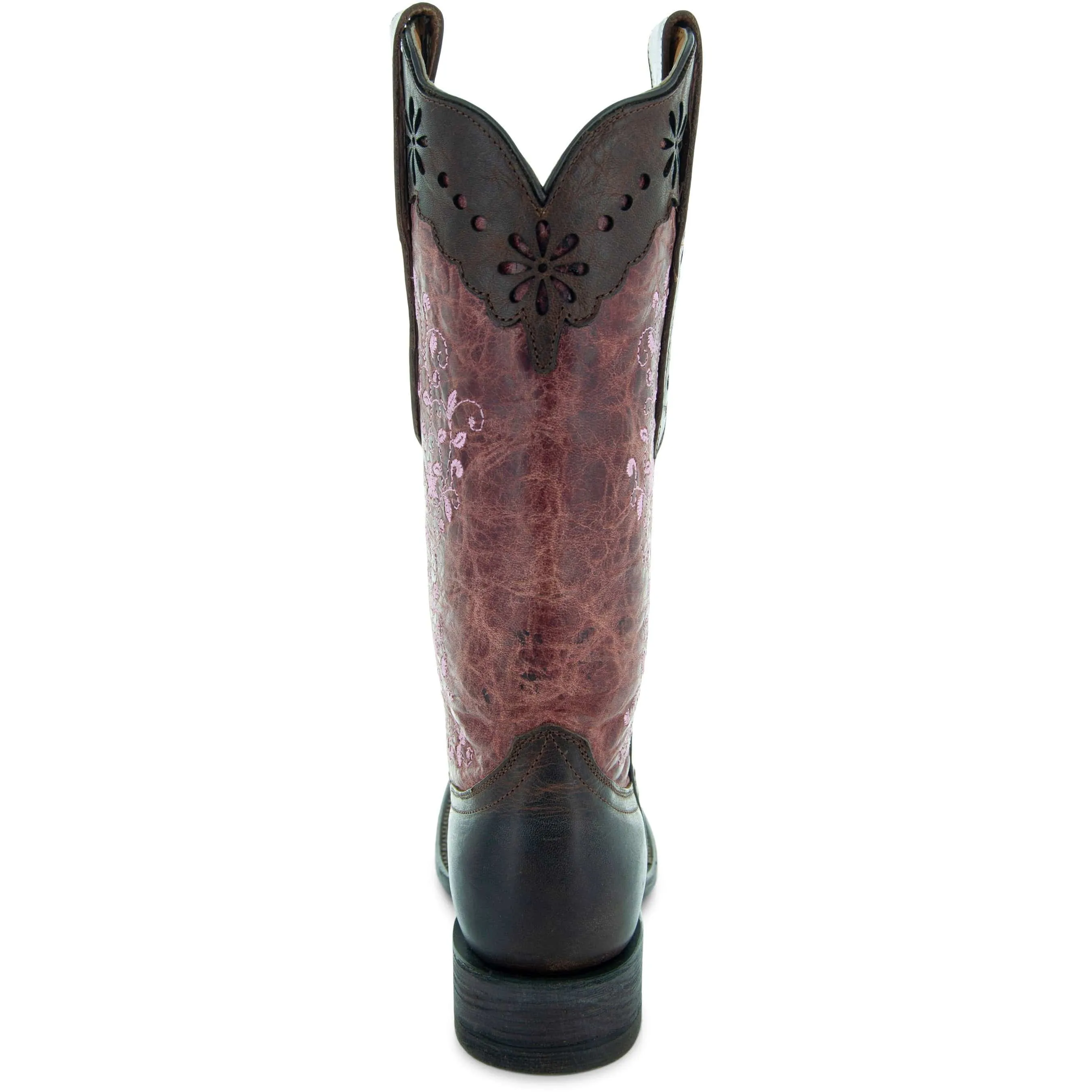 Womens Pink Embroidered Cowgirl Boots - Soto Boots M4004