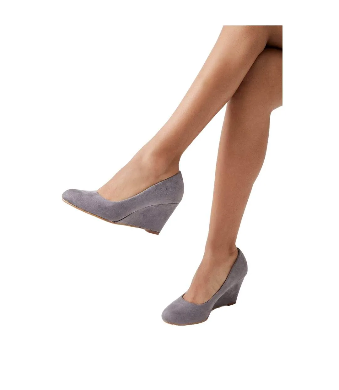 Dorothy Perkins Grey Duke Wedge Court Shoes for Women