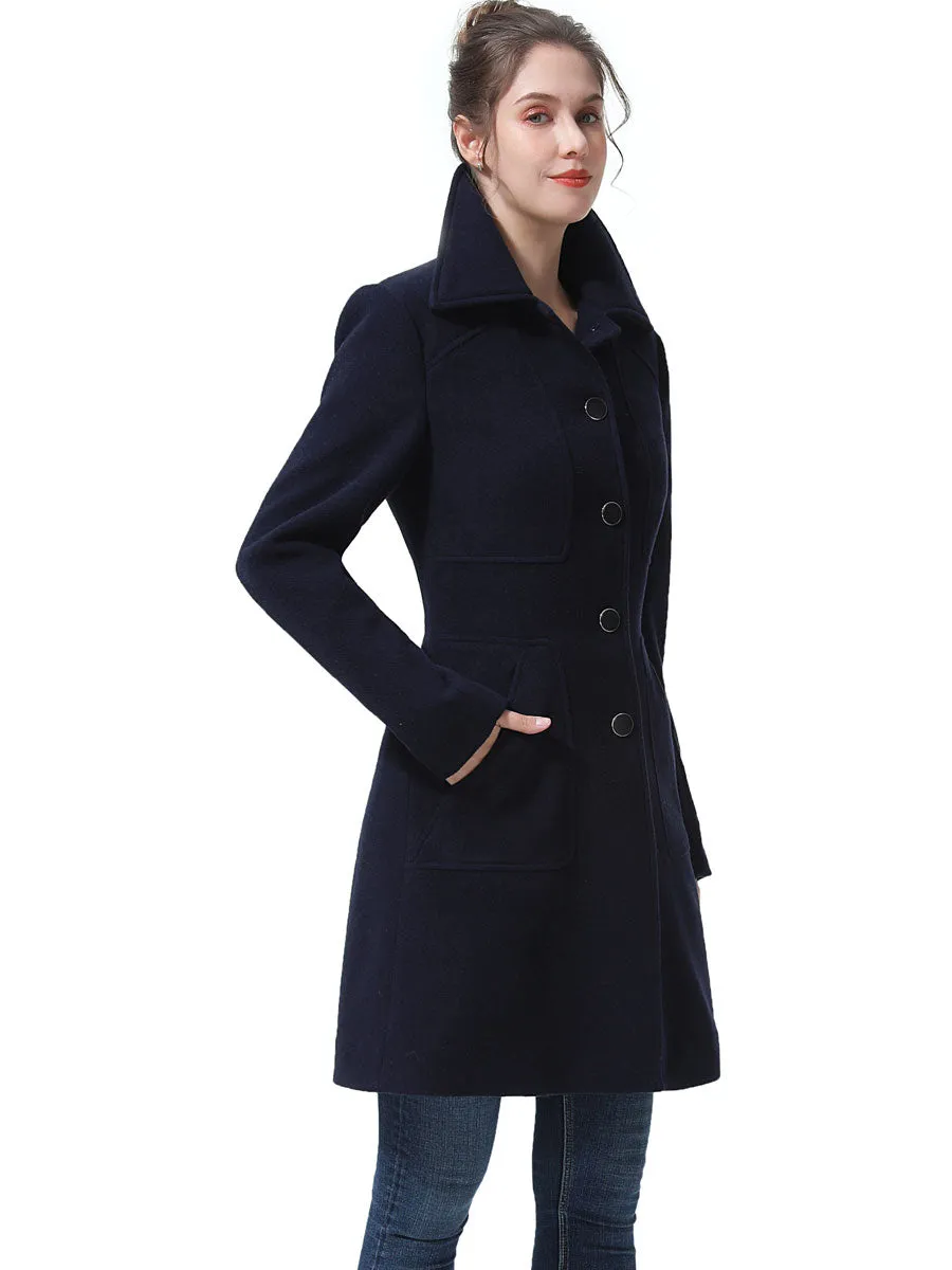 Wool Walking Coat for Women - BGSD Kim